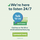 Samaritans 'talk to us' icon